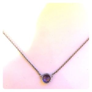 Tacori petite floating bezel necklace - amethyst